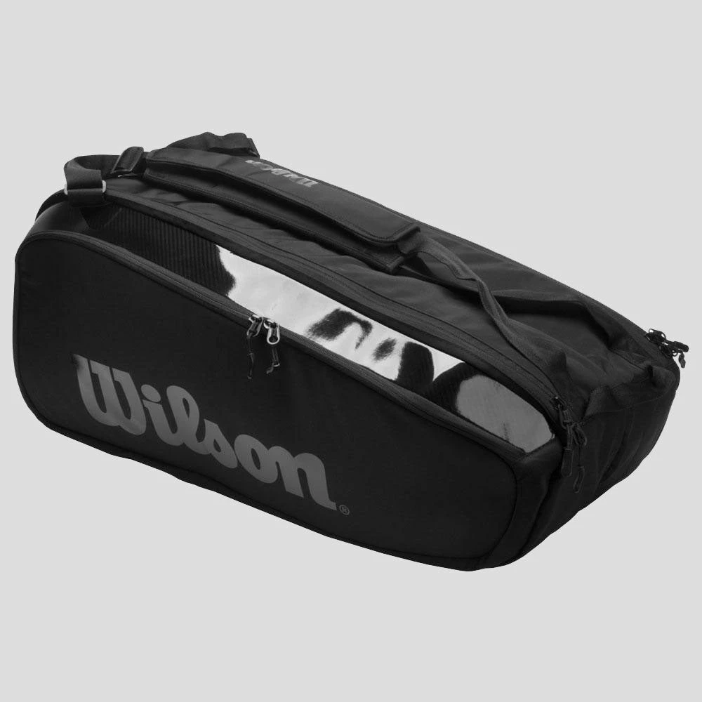 Wilson Super Tour 9 Pack Black Tennis Accessories 4 Wilson Super Tour 9 Pack Black Tennis Accessories