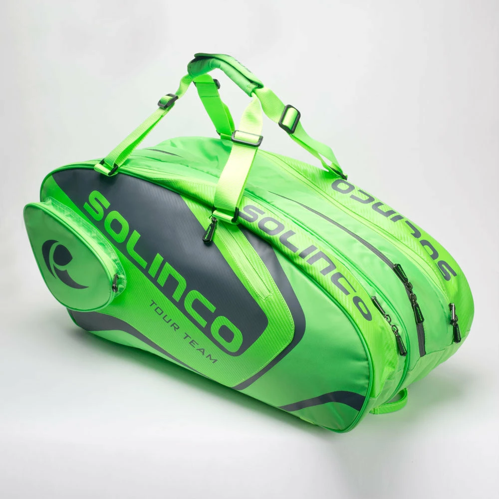 Solinco Tour 15-Pack Racquet Bag Neon Green 4 Solinco Tour 15-Pack Racquet Bag Neon Green