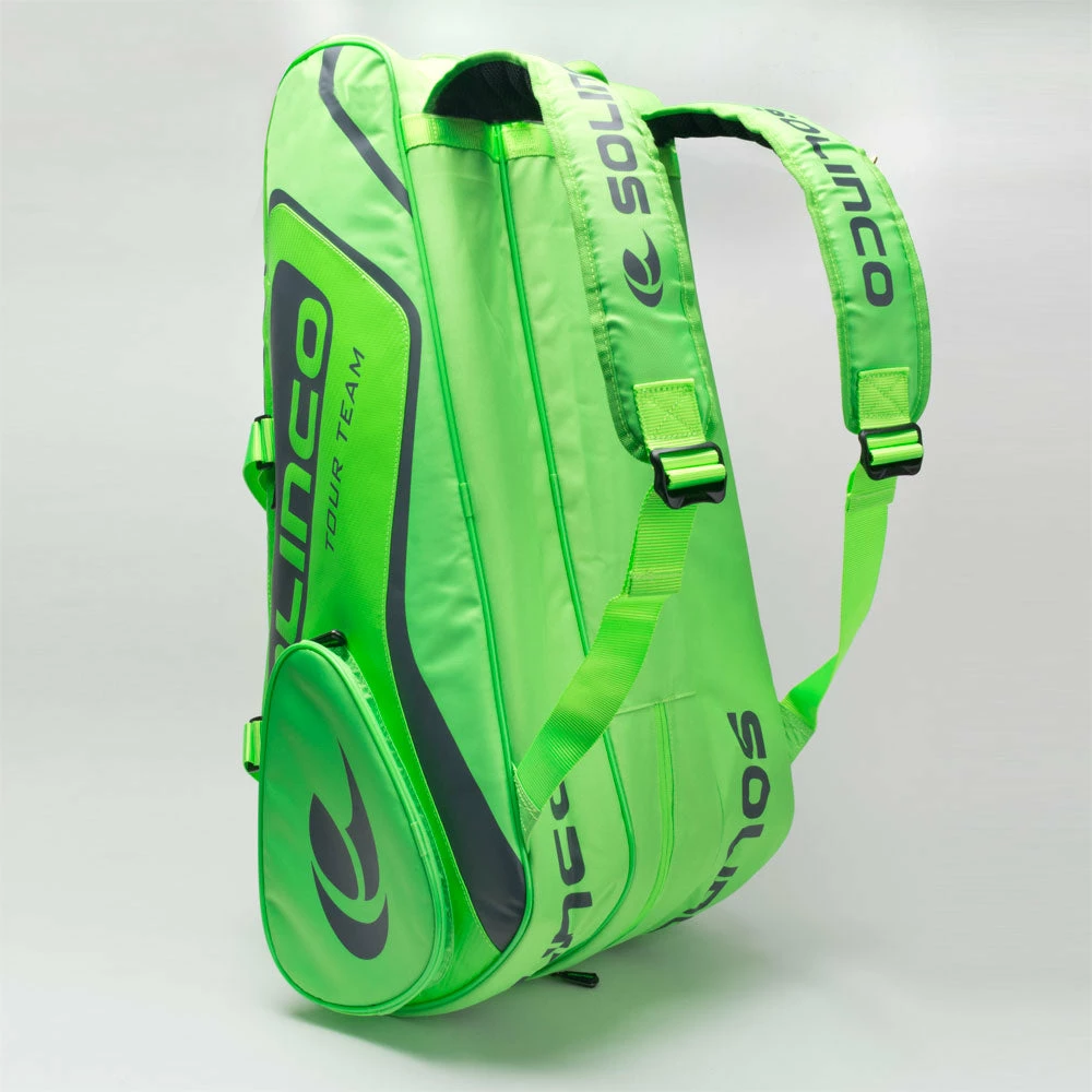 Solinco Tour 15-Pack Racquet Bag Neon Green 5 Solinco Tour 15-Pack Racquet Bag Neon Green