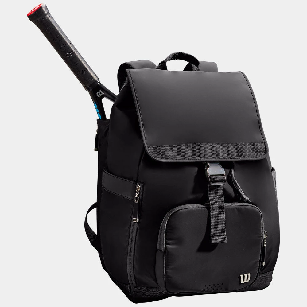 Tennis Accessories Wilson Women's Fold Over Backpack Black 3 Tennis Accessories Wilson Women's Fold Over Backpack Black