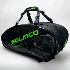 Tennis Accessories Solinco Tour 15-Pack Racquet Bag Black/Neon Green