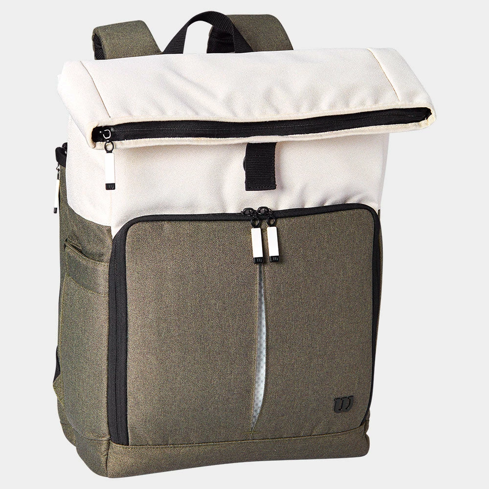 Wilson Women's Backpack Cream/Forest Green/Black 4 Wilson Women's Backpack Cream/Forest Green/Black