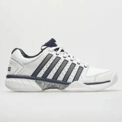 K-Swiss Hypercourt Express Leather Men's White/Navy/Silver Tennis Shoes