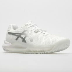 ASICS GEL-Resolution 8 Women's White/Pure Silver 12 ASICS GEL-Resolution 8 Women's White/Pure Silver