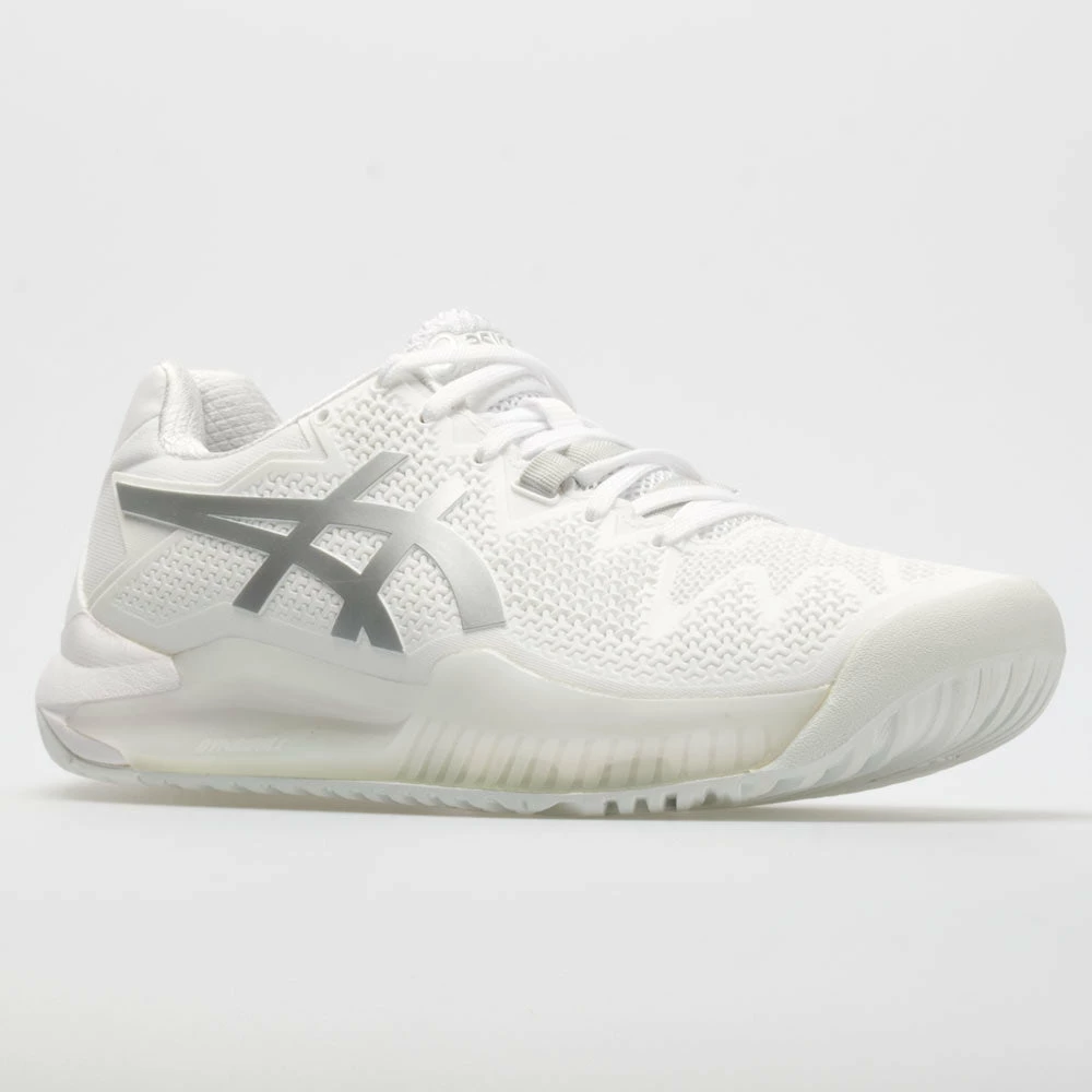 ASICS GEL-Resolution 8 Women's White/Pure Silver 7 ASICS GEL-Resolution 8 Women's White/Pure Silver