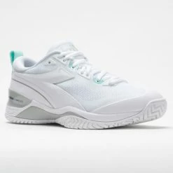 Diadora Speed Blushield 5 Club Women's White/White/White Tennis Shoes 12 Diadora Speed Blushield 5 Club Women's White/White/White Tennis Shoes