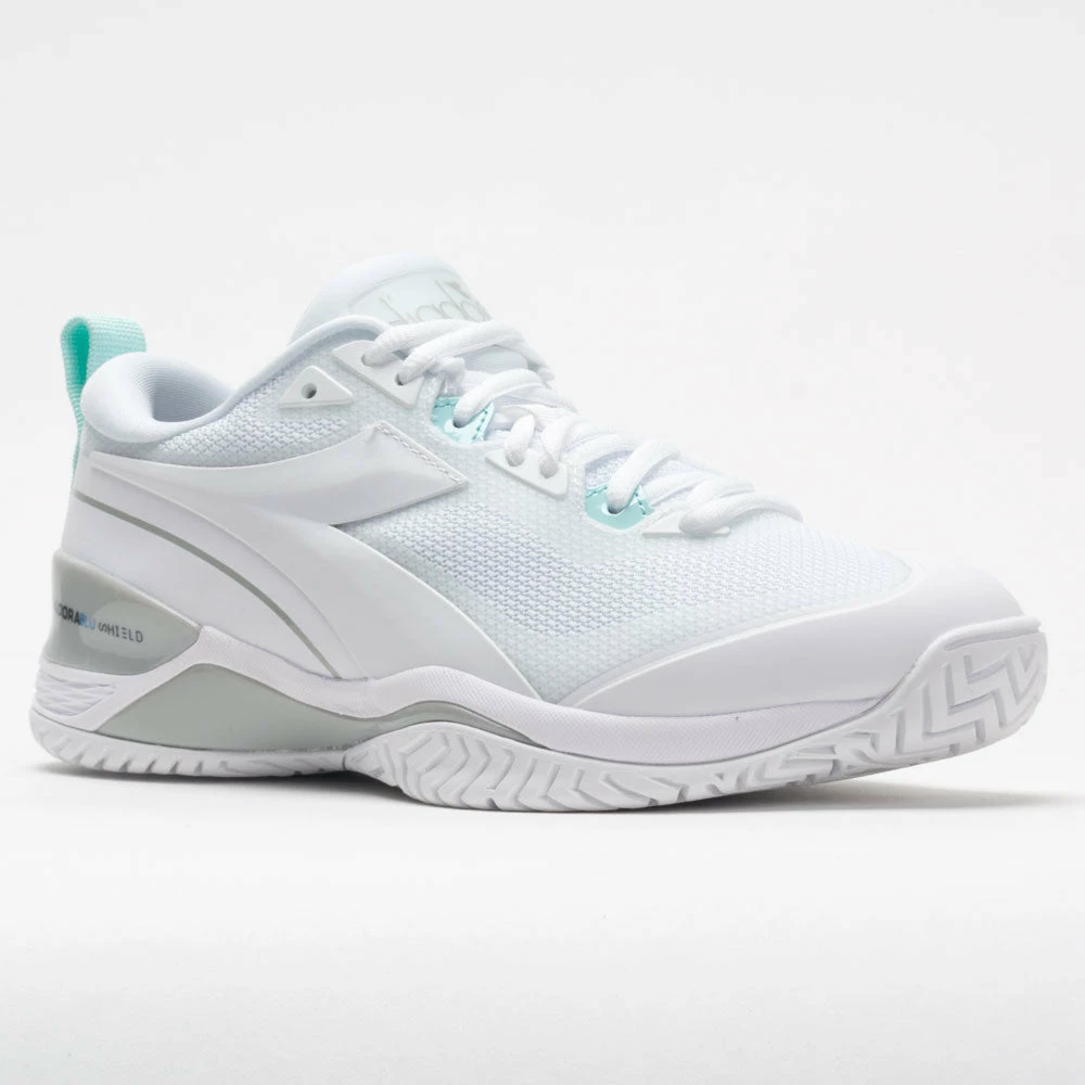 Diadora Speed Blushield 5 Club Women's White/White/White Tennis Shoes 7 Diadora Speed Blushield 5 Club Women's White/White/White Tennis Shoes