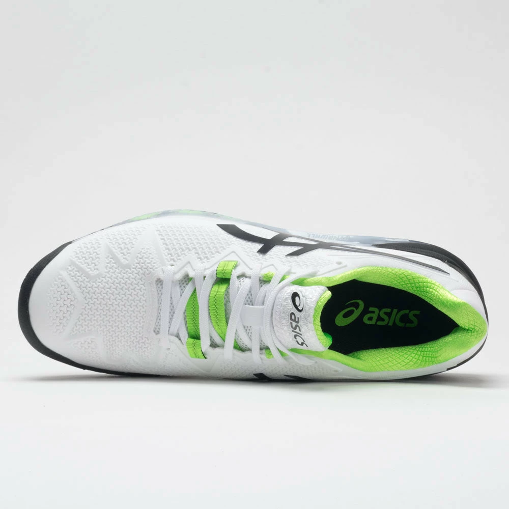 ASICS GEL-Resolution 8 Men's White/Green Gecko 5 ASICS GEL-Resolution 8 Men's White/Green Gecko
