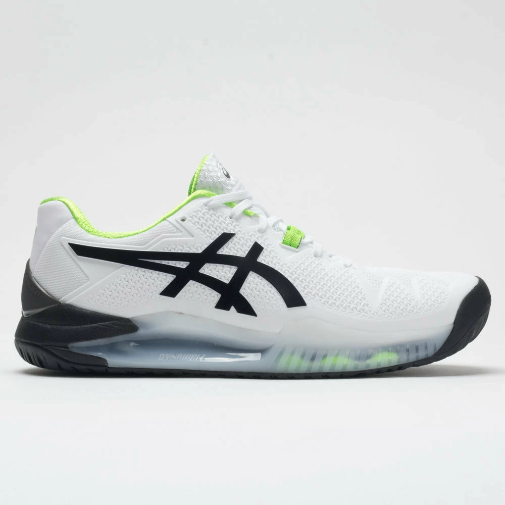 ASICS GEL-Resolution 8 Men's White/Green Gecko 3 ASICS GEL-Resolution 8 Men's White/Green Gecko