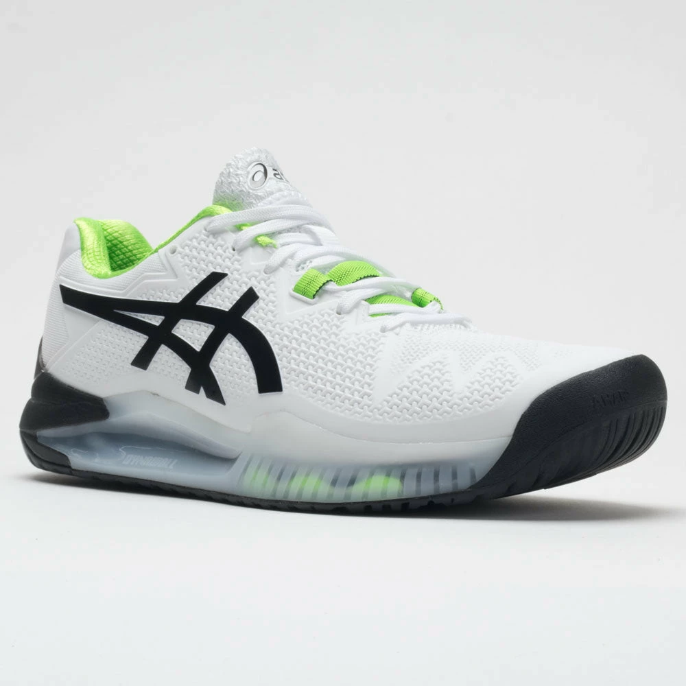 ASICS GEL-Resolution 8 Men's White/Green Gecko 7 ASICS GEL-Resolution 8 Men's White/Green Gecko