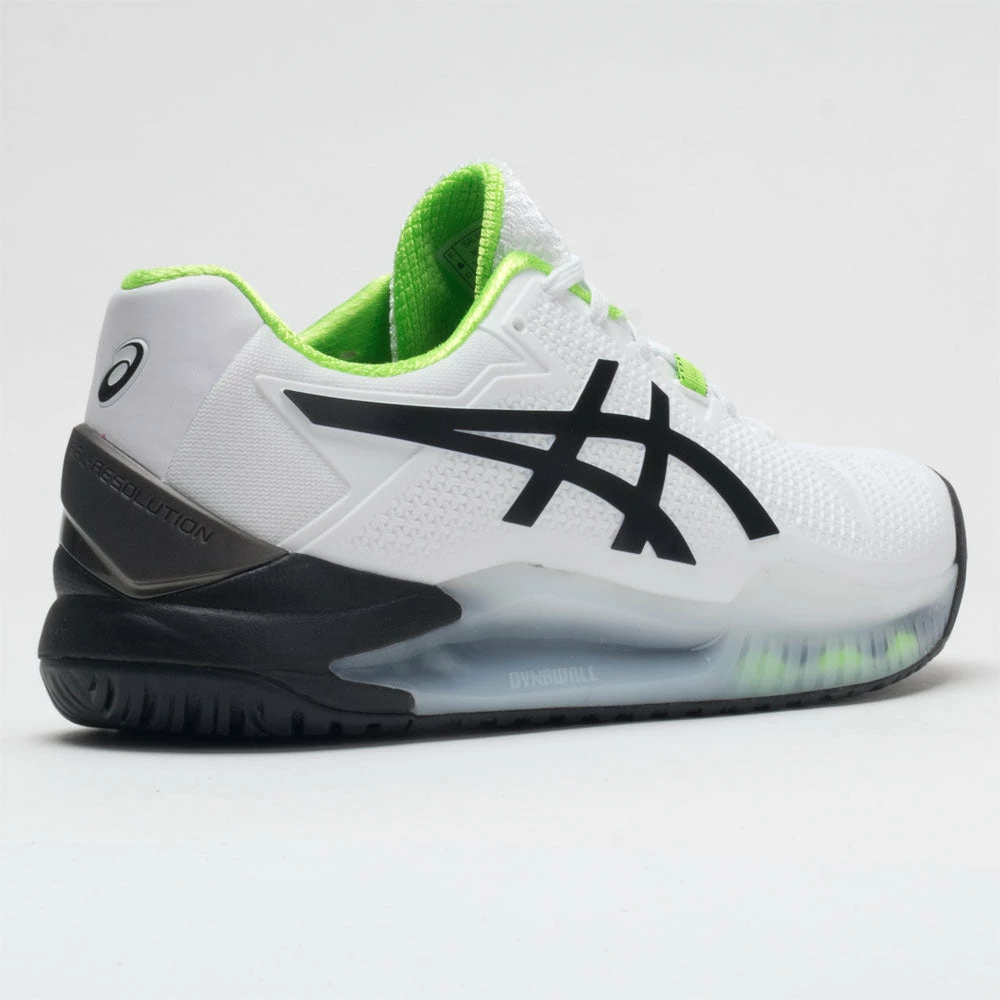 ASICS GEL-Resolution 8 Men's White/Green Gecko 8 ASICS GEL-Resolution 8 Men's White/Green Gecko