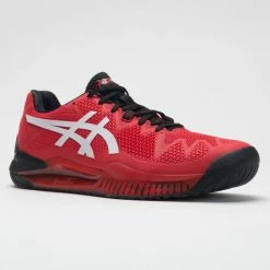 Tennis Shoes ASICS GEL-Resolution 8 Men's Electric Red/White 12 Tennis Shoes ASICS GEL-Resolution 8 Men's Electric Red/White