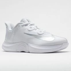 Nike Air Zoom GP Turbo Women's White/Metallic Silver Tennis Shoes 12 Nike Air Zoom GP Turbo Women's White/Metallic Silver Tennis Shoes