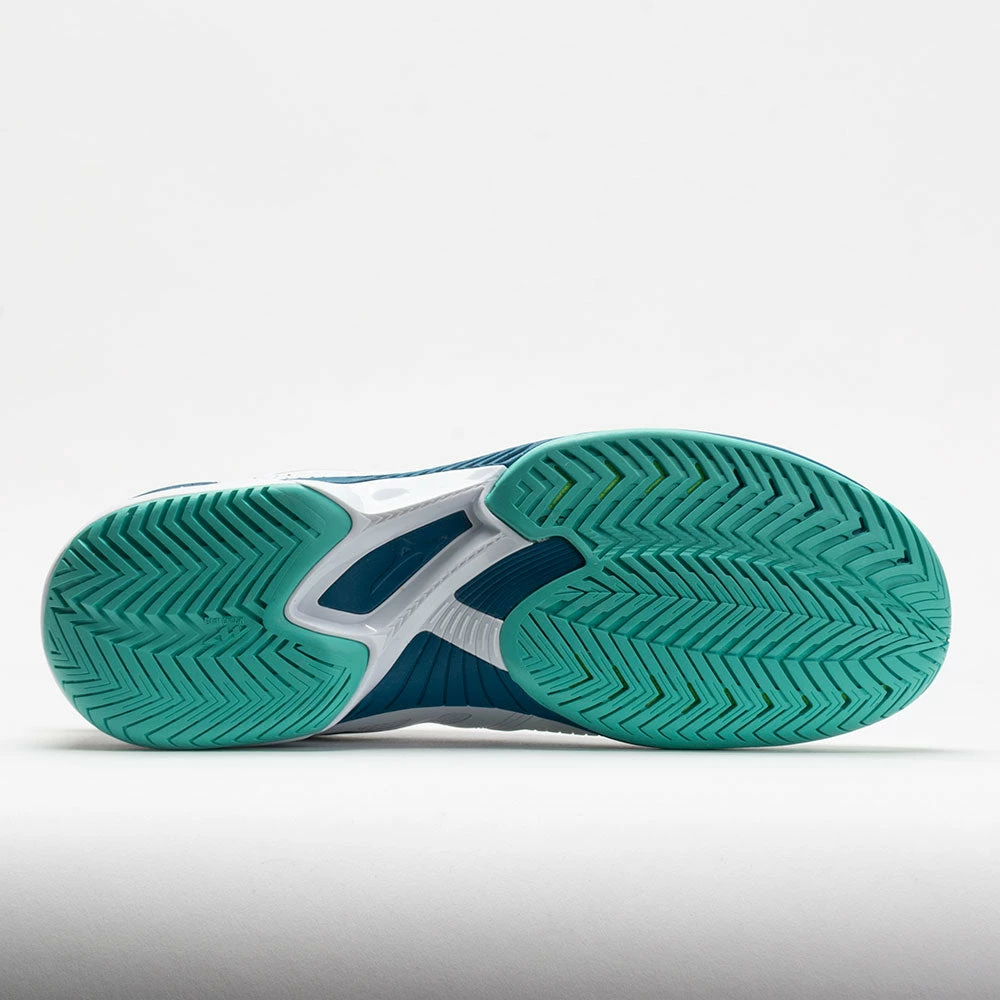 Mizuno Wave Exceed Tour 5 AC Men's White/Moroccan Blue Tennis Shoes 6 Mizuno Wave Exceed Tour 5 AC Men's White/Moroccan Blue Tennis Shoes