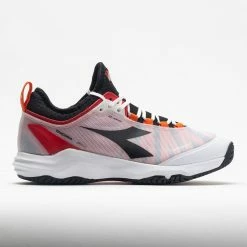 Diadora Speed Blushield Fly AG Men's White/Black/Fiery Red Tennis Shoes