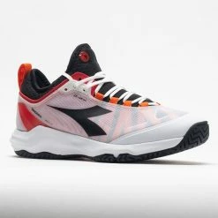 Diadora Speed Blushield Fly AG Men's White/Black/Fiery Red Tennis Shoes