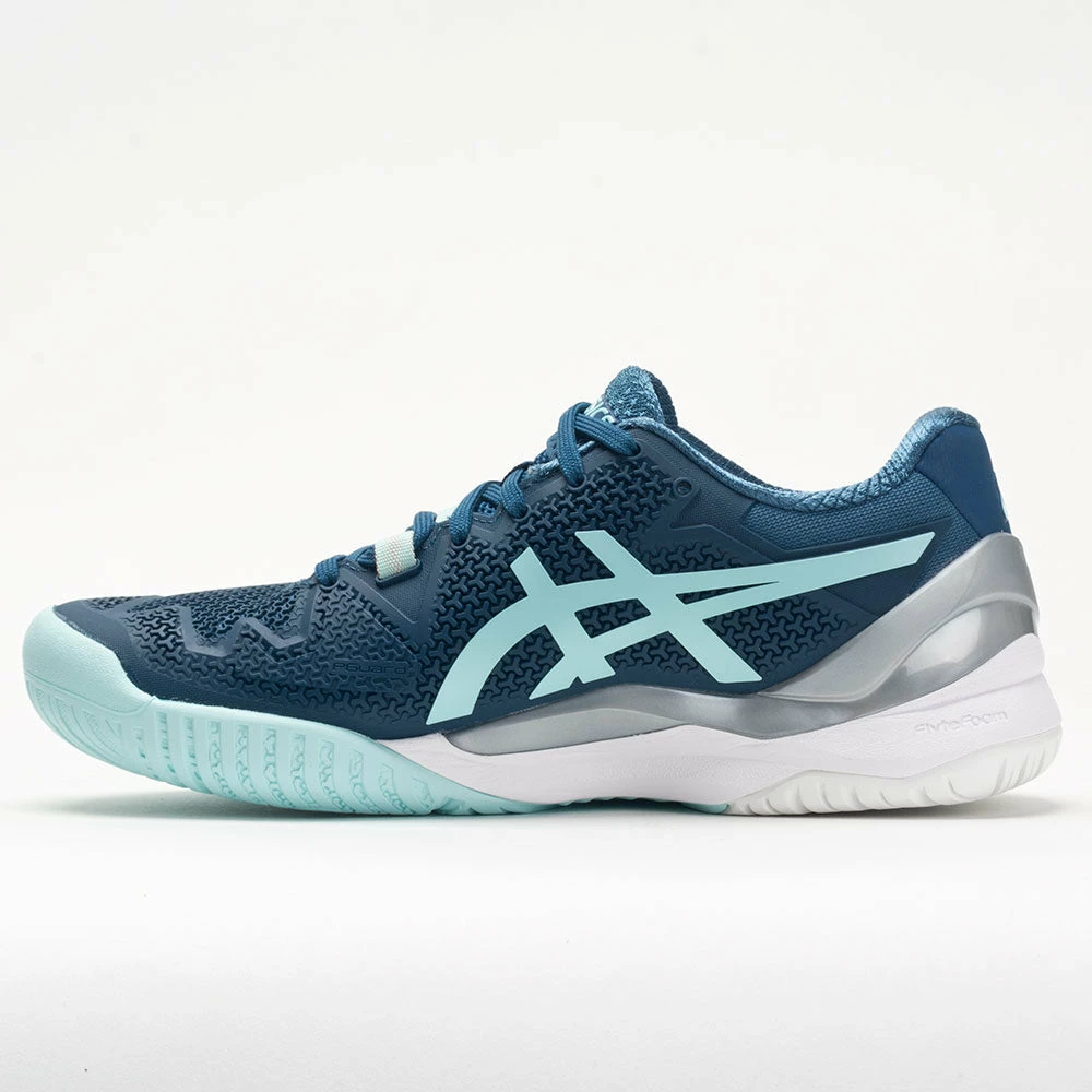 ASICS GEL-Resolution 8 Women's Light Indigo/Clear Blue Tennis Shoes 4 ASICS GEL-Resolution 8 Women's Light Indigo/Clear Blue Tennis Shoes