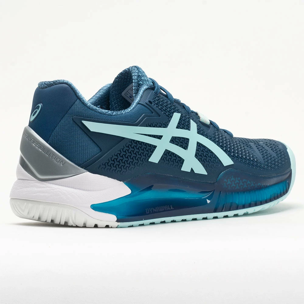 ASICS GEL-Resolution 8 Women's Light Indigo/Clear Blue Tennis Shoes 8 ASICS GEL-Resolution 8 Women's Light Indigo/Clear Blue Tennis Shoes