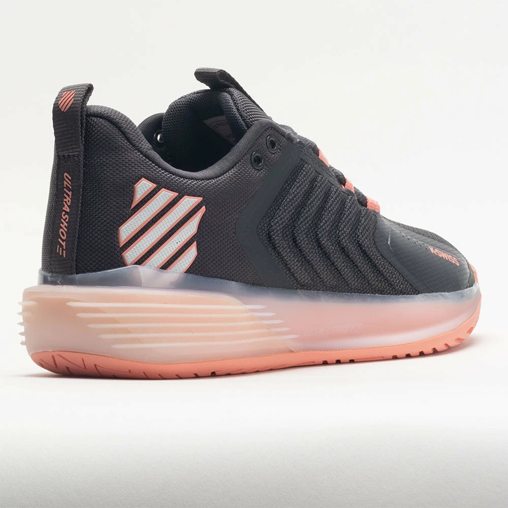 K-Swiss Ultrashot 3 Women's Asphalt/Peach Amber/White Tennis Shoes 8 K-Swiss Ultrashot 3 Women's Asphalt/Peach Amber/White Tennis Shoes