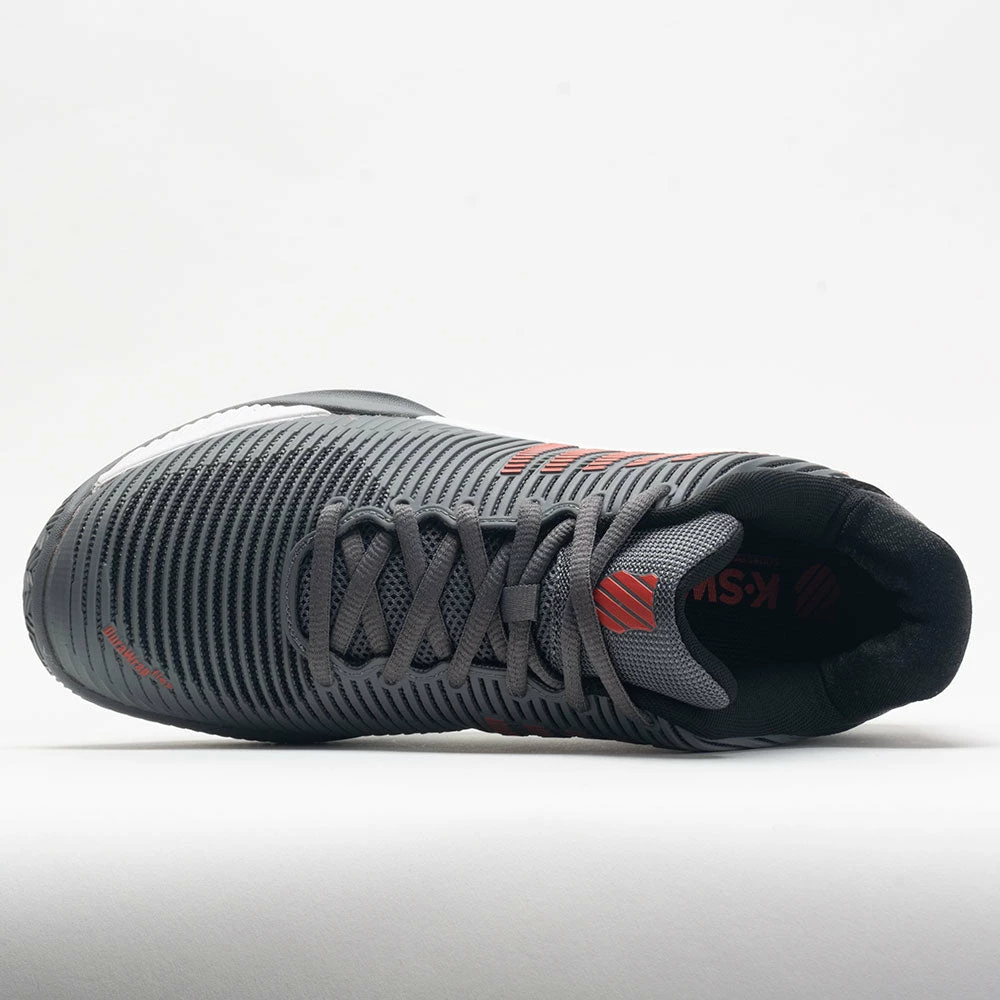 K-Swiss Hypercourt Express 2 Clay Men's Steel Gray/Jet Black/Orange Tennis Shoes 5 K-Swiss Hypercourt Express 2 Clay Men's Steel Gray/Jet Black/Orange Tennis Shoes