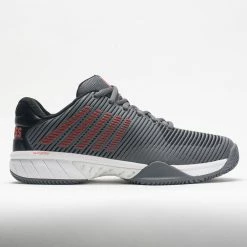 K-Swiss Hypercourt Express 2 Clay Men's Steel Gray/Jet Black/Orange Tennis Shoes