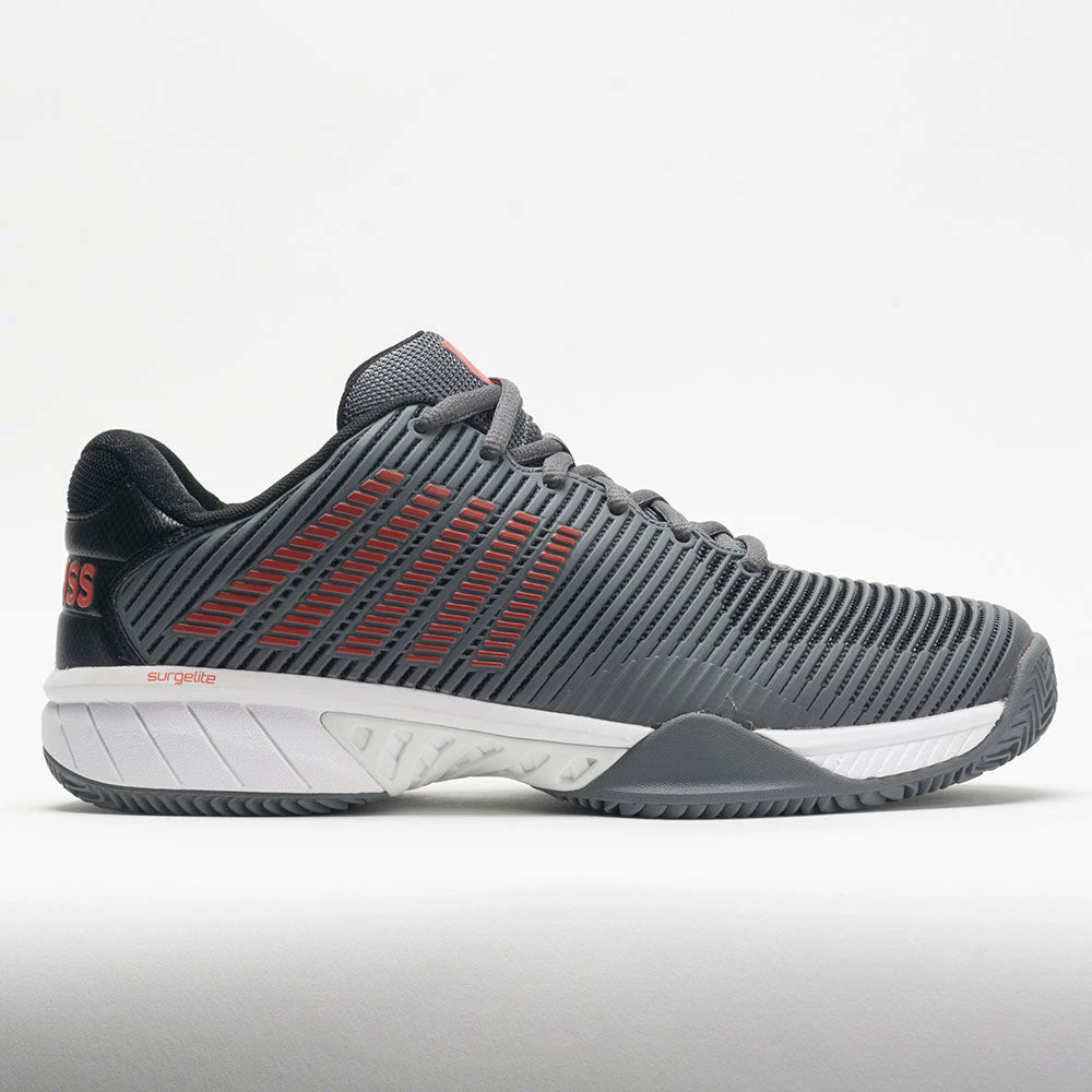 K-Swiss Hypercourt Express 2 Clay Men's Steel Gray/Jet Black/Orange Tennis Shoes 3 K-Swiss Hypercourt Express 2 Clay Men's Steel Gray/Jet Black/Orange Tennis Shoes