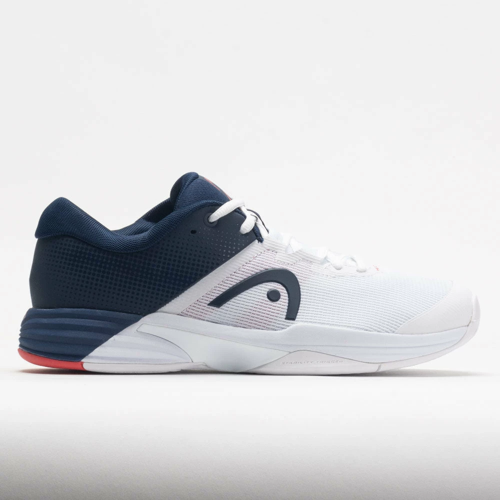 HEAD Revolt EVO 2.0 Men's White/Dark Blue Tennis Shoes 3 HEAD Revolt EVO 2.0 Men's White/Dark Blue Tennis Shoes