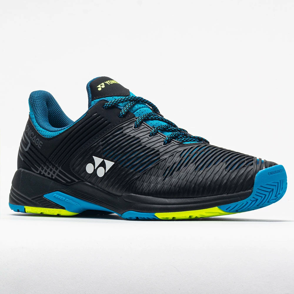 Tennis Shoes Yonex Power Cushion Sonicage 2 Men's Wide Black/Blue 7 Tennis Shoes Yonex Power Cushion Sonicage 2 Men's Wide Black/Blue