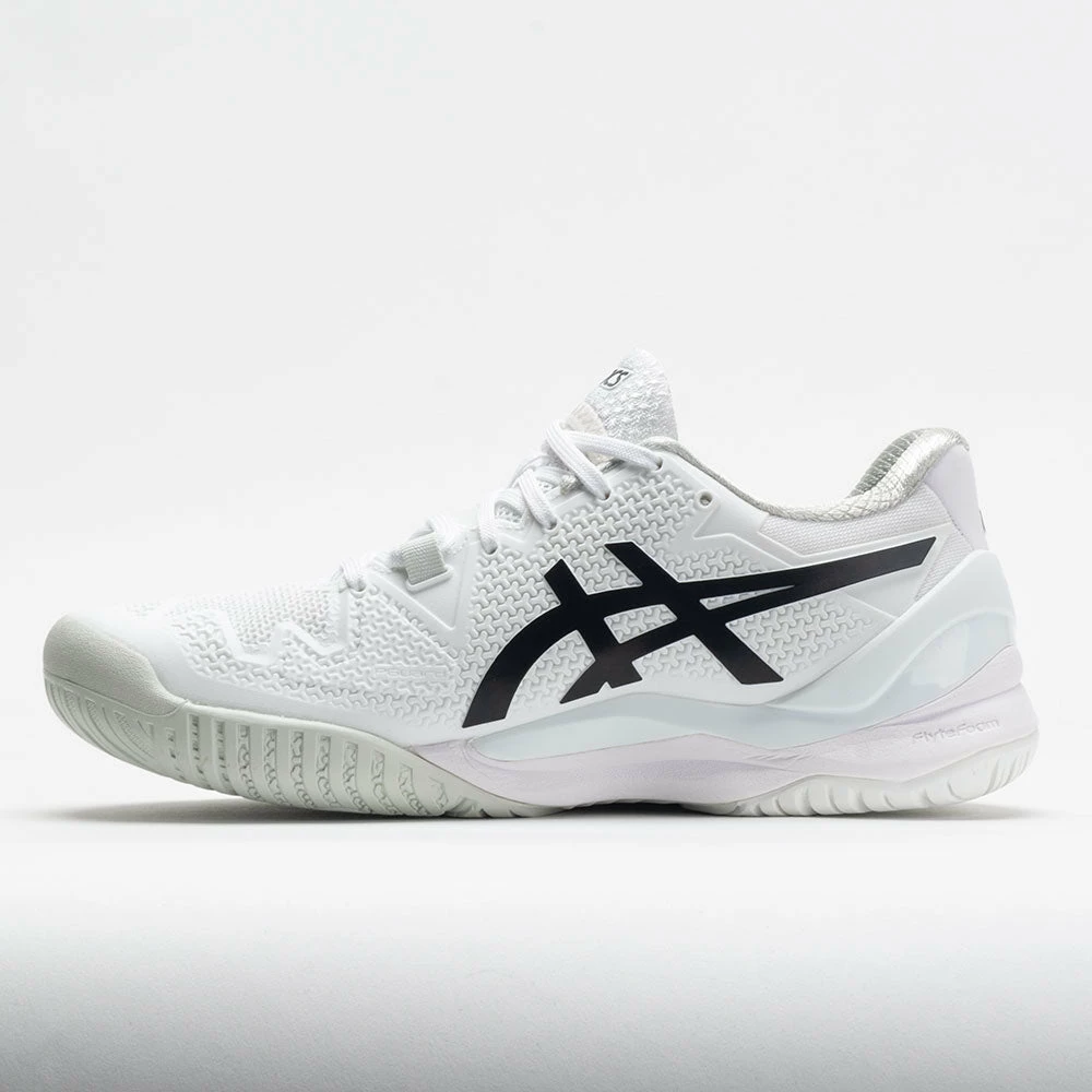 ASICS GEL-Resolution 8 Women's White/Black Tennis Shoes 4 ASICS GEL-Resolution 8 Women's White/Black Tennis Shoes