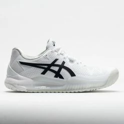 ASICS GEL-Resolution 8 Women's White/Black Tennis Shoes