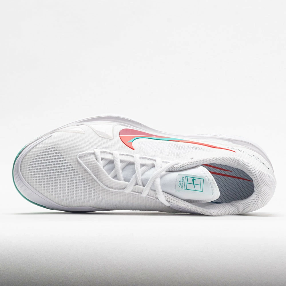 Nike Air Zoom Vapor Pro Men's White/Washed Teal/Habanero Red Tennis Shoes 5 Nike Air Zoom Vapor Pro Men's White/Washed Teal/Habanero Red Tennis Shoes