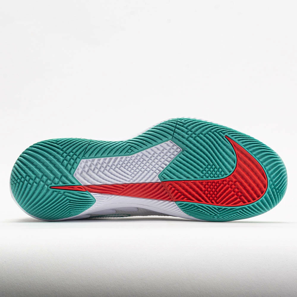 Nike Air Zoom Vapor Pro Men's White/Washed Teal/Habanero Red Tennis Shoes 6 Nike Air Zoom Vapor Pro Men's White/Washed Teal/Habanero Red Tennis Shoes