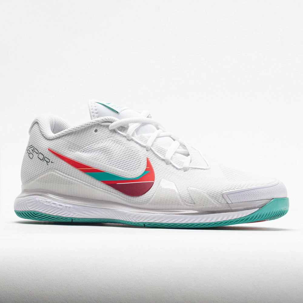 Nike Air Zoom Vapor Pro Men's White/Washed Teal/Habanero Red Tennis Shoes 7 Nike Air Zoom Vapor Pro Men's White/Washed Teal/Habanero Red Tennis Shoes