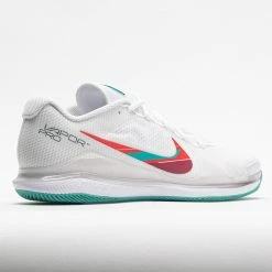 Nike Air Zoom Vapor Pro Men's White/Washed Teal/Habanero Red Tennis Shoes 13 Nike Air Zoom Vapor Pro Men's White/Washed Teal/Habanero Red Tennis Shoes