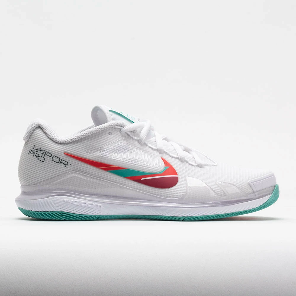 Nike Air Zoom Vapor Pro Women's White/Washed Teal/Habanero Red 3 Nike Air Zoom Vapor Pro Women's White/Washed Teal/Habanero Red
