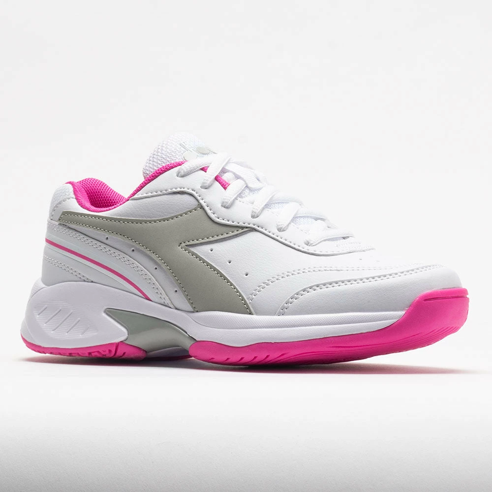 Diadora Challenge 4 SL Junior White/Silver/Rodamine Red Kids' Shoes 7 Diadora Challenge 4 SL Junior White/Silver/Rodamine Red Kids' Shoes