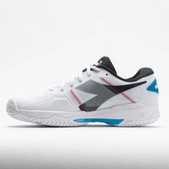 Diadora Trofeo AG Pickleball Men's White/Black/Blue Jewel Pickleball Shoes