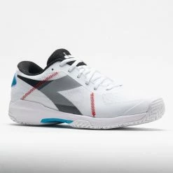 Diadora Trofeo AG Pickleball Men's White/Black/Blue Jewel Pickleball Shoes