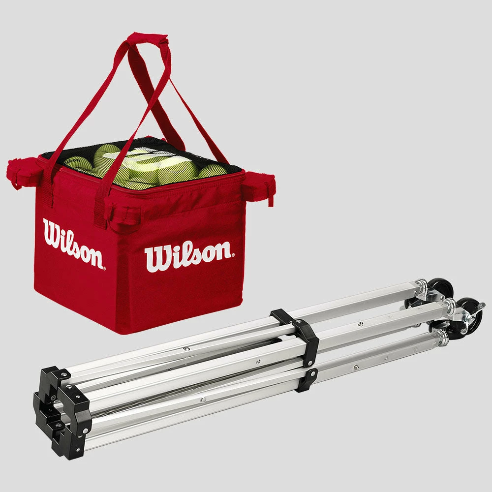 Tennis Accessories Wilson Tennis Teaching Cart With Red Bag 4 Tennis Accessories Wilson Tennis Teaching Cart With Red Bag