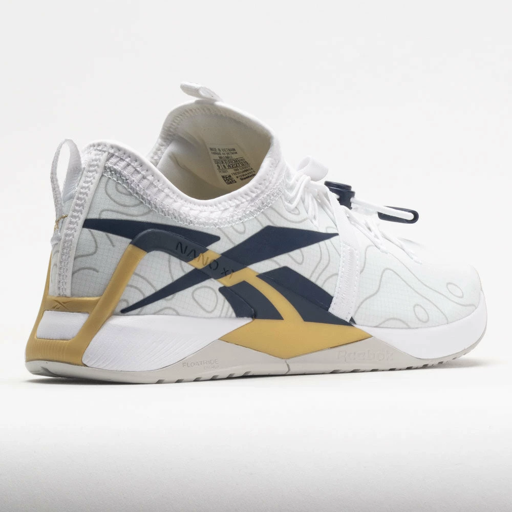 Reebok Nano X1 Froning Men's White/Vector Navy/Gold Metallic Training Shoes 8 Reebok Nano X1 Froning Men's White/Vector Navy/Gold Metallic Training Shoes