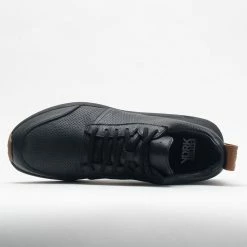 York Athletics Henry Mid Trainer Leather Blacktop