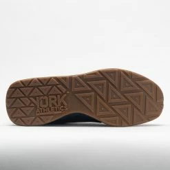 York Athletics Henry Mid Trainer Leather Blacktop