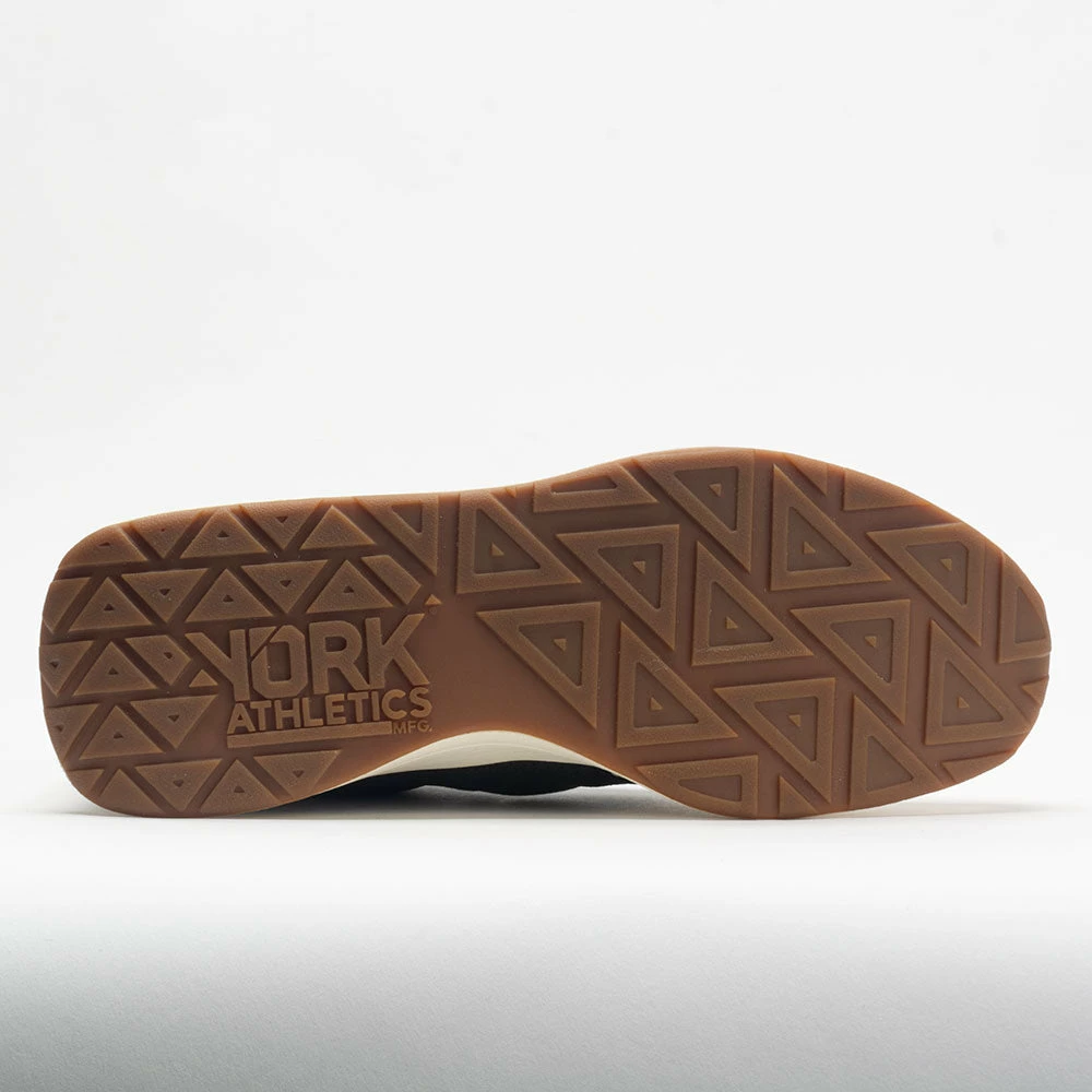 York Athletics Henry Mid Trainer Men's Leather Black/White Training Shoes 6 York Athletics Henry Mid Trainer Men's Leather Black/White Training Shoes