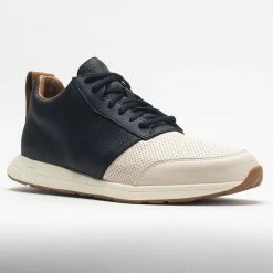 York Athletics Henry Mid Trainer Men's Leather Black/White Training Shoes 12 York Athletics Henry Mid Trainer Men's Leather Black/White Training Shoes