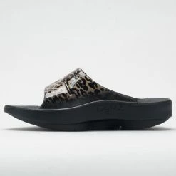 OOFOS OOahh Limited Women's Black Leopard Sandals & Slides 10 OOFOS OOahh Limited Women's Black Leopard Sandals & Slides