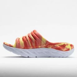 HOKA Ora Recovery Slide Swirl Unisex Yellow Pear/Fiesta Sandals & Slides