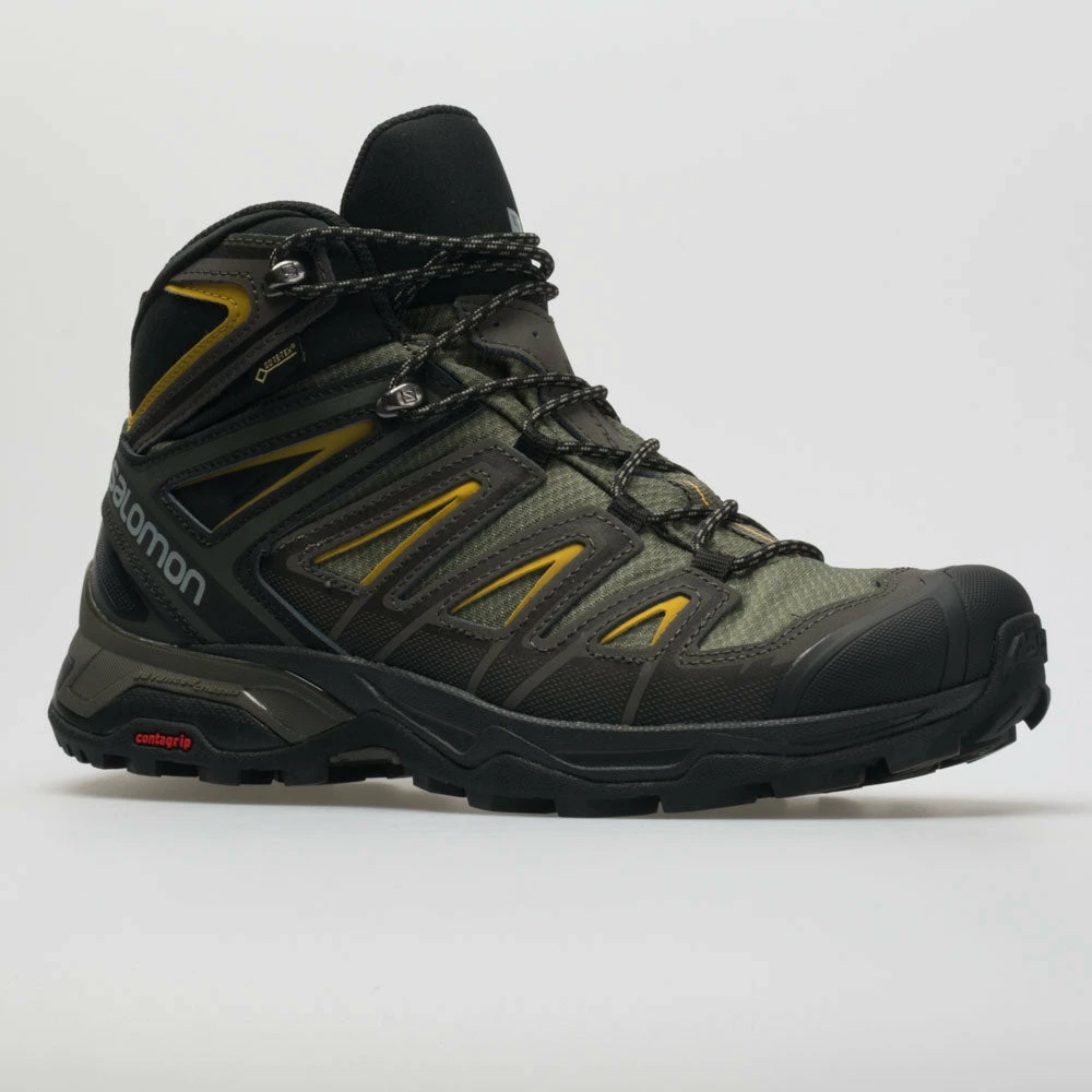 Salomon X Ultra 3 Mid GTX Men's Castor Gray/Black/Green Sulphur 7 Salomon X Ultra 3 Mid GTX Men's Castor Gray/Black/Green Sulphur