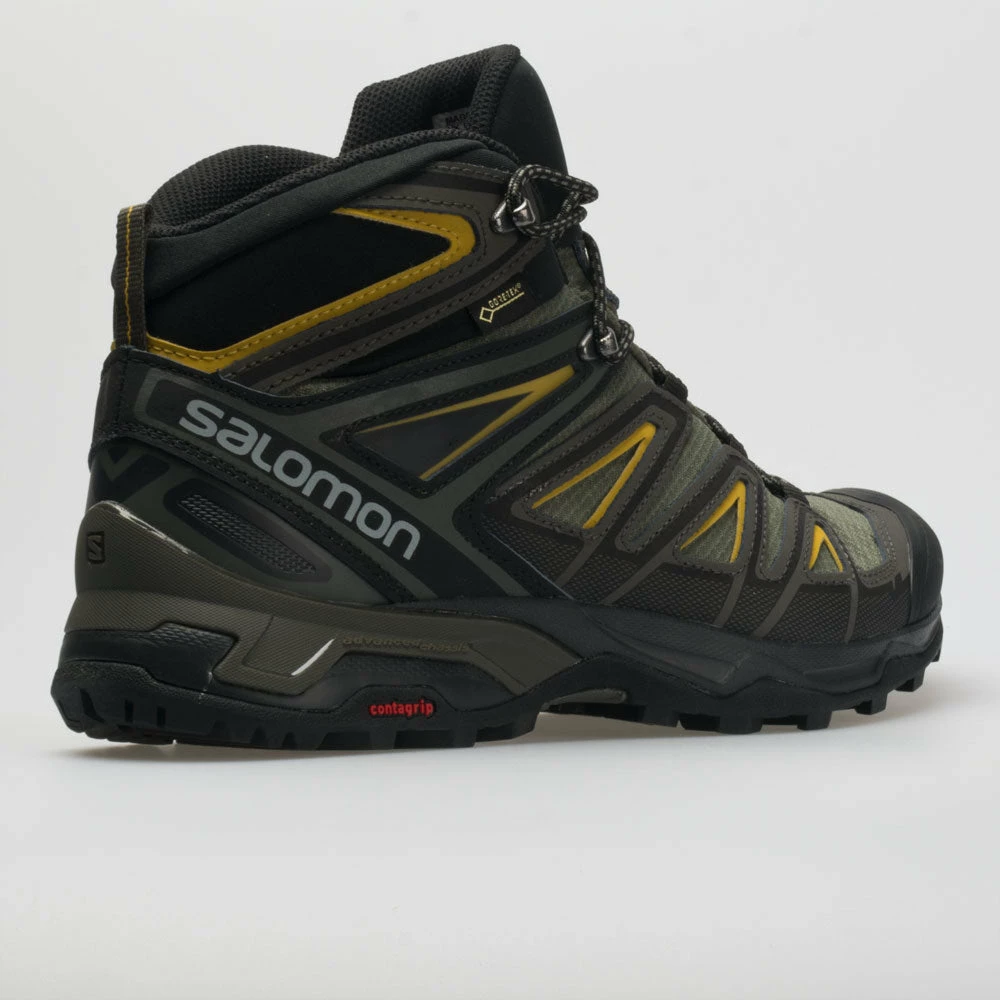 Salomon X Ultra 3 Mid GTX Men's Castor Gray/Black/Green Sulphur 8 Salomon X Ultra 3 Mid GTX Men's Castor Gray/Black/Green Sulphur