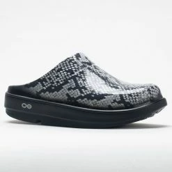 OOFOS OOcloog Limited Women's Black/Snakeskin Walking Shoes 12 OOFOS OOcloog Limited Women's Black/Snakeskin Walking Shoes