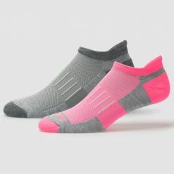 Brooks Ghost Midweight No Show Tab Socks 2 Pack